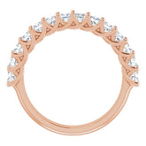 14K Rose 1 1/3 CTW Natural Diamond Anniversary Band